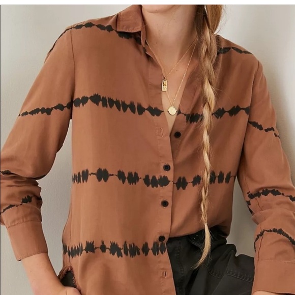 Anthropologie Tops - Anthropology - Cloth & Stone Edie Tie Down Button Shirt
